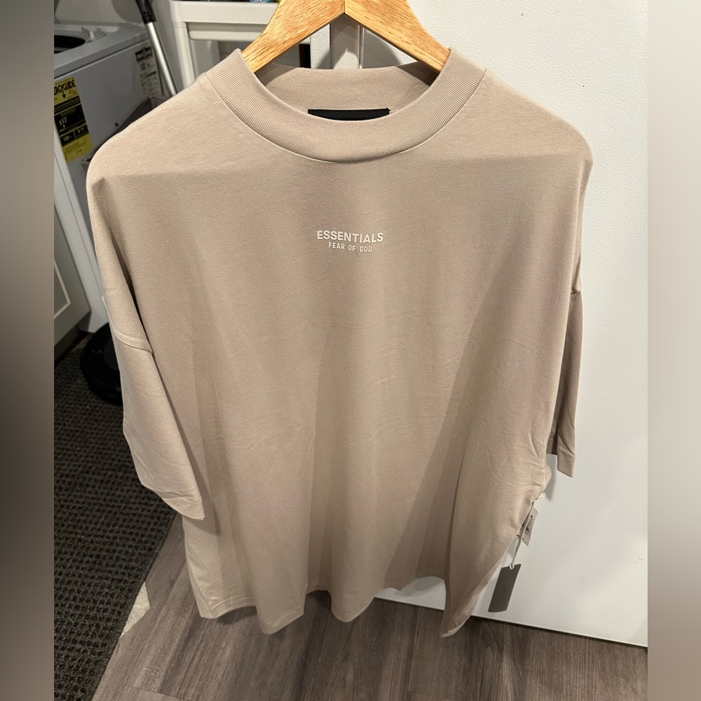 Fear of God Essentials silver cloud t shirt